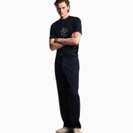 T-shirt in jersey misto lyocell con ricamo frase summer mood ASV EM003649 AF18312 UB118 EMPORIO ARMANI Blue navy 