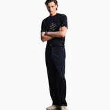 T-shirt in jersey misto lyocell con ricamo frase summer mood ASV EM003649 AF18312 UB118 EMPORIO ARMANI Blue navy 