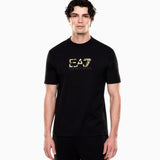 T-shirt girocollo Premium Label in jersey di cotone 7M001562 AF17789 UC001 EA7 Black 