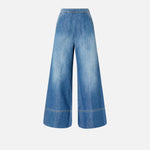 Jeans palazzo in denim misto lino 104823A2GQ PJC PINKO Lav. medio scuro 