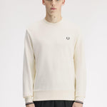 Felpa girocollo M7535 84A FRED PERRY Ecru/oxbld/grsrts 