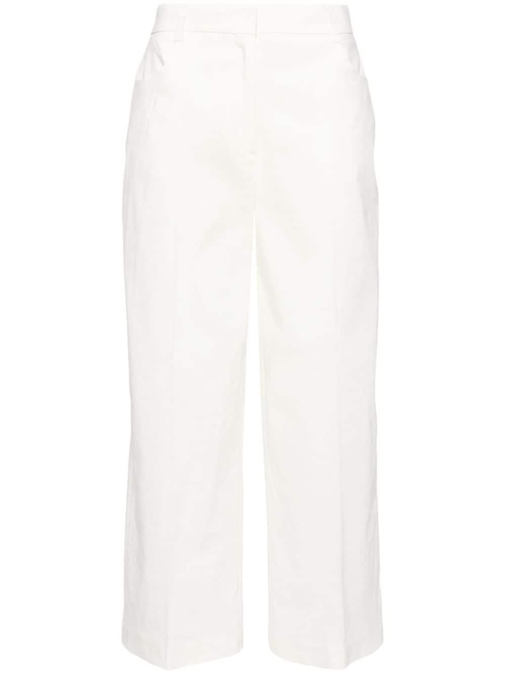Pantalone cropped 103227A0IM Z07 PINKO White 