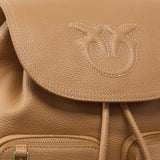 Zainetto multitasche in pelle bottalata 104351A1LF C83Q PINKO Torrone-antique gold 