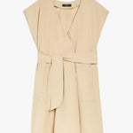 Abito corto in popeline di cotone 2515221132 004 MAX MARA WEEKEND Sabbia 
