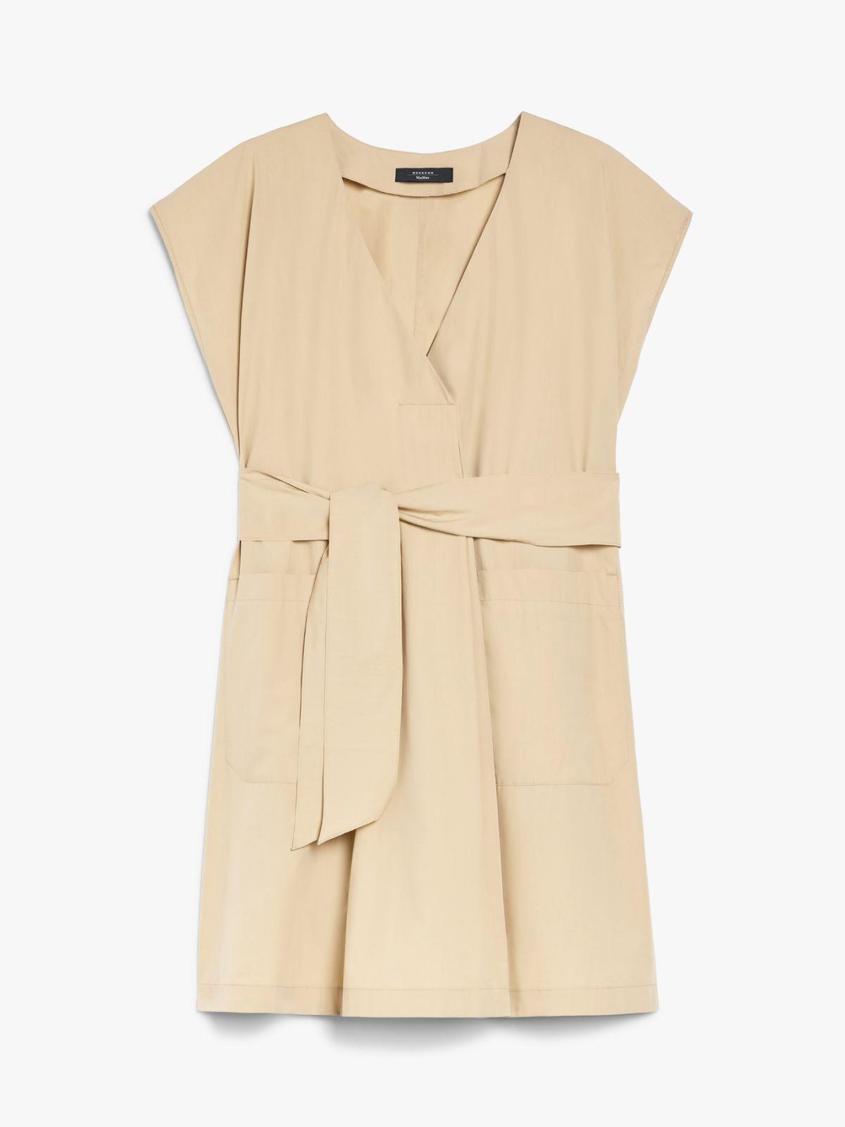 Abito corto in popeline di cotone 2515221132 004 MAX MARA WEEKEND Sabbia 