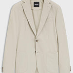 Giacca slim fit in seersucker di cotone elasticizzato 50561894 10279134 01 286 BOSS Open beige 