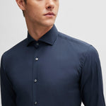 Camicia slim fit in cotone elasticizzato 50479915 10151300 03 410 BOSS Blue 