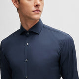 Camicia slim fit in cotone elasticizzato 50479915 10151300 03 410 BOSS Blue 