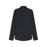 Camicia slim in microfibra 50561106 10278633 01 404 BOSS Dark blue 