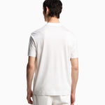 T-shirt in jersey misto lyocell con ricamo frase summer mood ASV EM003649 AF18312 U0003 EMPORIO ARMANI Snow white 