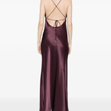 Abito slipdress lungo in satin 106587A1Y5 R57 PINKO Bordeaux-degustaz. vino 