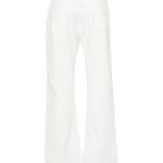 Pantalone in bull di cotone 101733A1RA Z14 PINKO Bianco 