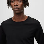 Maglia girocollo in merinos 50468239 10241501 01 001 BOSS Black 