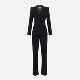 Tailleur doppiopetto in crêpe con bande in raso TP00251E2 110 ELISABETTA FRANCHI Nero 