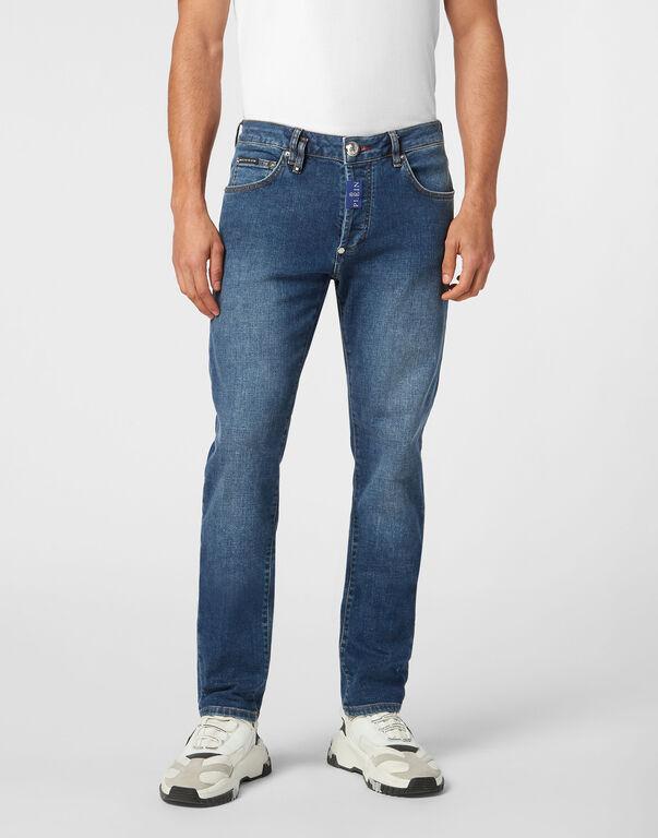 Jeans slim fit stone washed MDT4011 PDE004N 02 08HS PHILIPP PLEIN Blue shark 