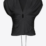 Top incrociato in jersey 102270A1C4 Z99 PINKO Black 