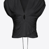 Top incrociato in jersey 102270A1C4 Z99 PINKO Black 