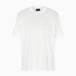 T-shirt in lyocell con logo aquile bombate a rilievo ASV EM002938 AF18312 U0003 EMPORIO ARMANI Snow white 