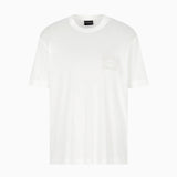 T-shirt in lyocell con logo aquile bombate a rilievo ASV EM002938 AF18312 U0003 EMPORIO ARMANI Snow white 