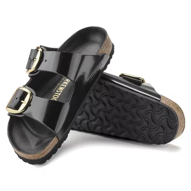 Ciabatta in vernice ARIZONA BIG BUCKLE 1021476 SHINE BLACK BIRKENSTOCK Shine black 
