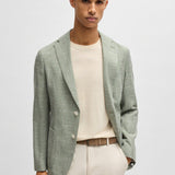 Giacca slim fit con tessutto micromotivo 50540742 10271168 01 311 BOSS Medium green 
