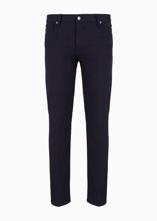 Pantalone 5 tasche in cotone elasticizzato 6D1J75 1NUPZ 0920 EMPORIO ARMANI Blu navy 