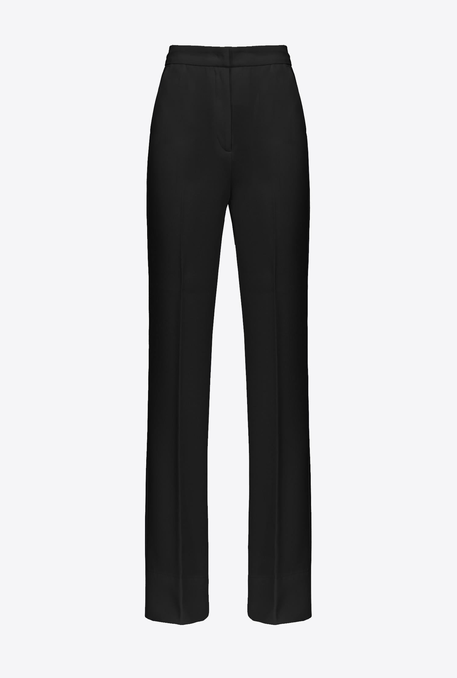Pantalone in poly crepe LITCHI 1N13HU4575 Z99 PINKO Black 