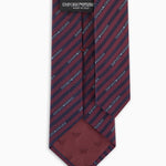 Cravatta in pura seta jacquard logo all over 340075 2R605 00490 EMPORIO ARMANI Vinaccia 