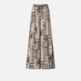 Pantaloni ampi con stampa snake 106963A3B1 CZ9 PINKO Beige/nero 