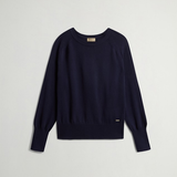 Maglia girocollo in misto cotone CFWWKN2037FRUF5037 3989 WOOLRICH Blue 