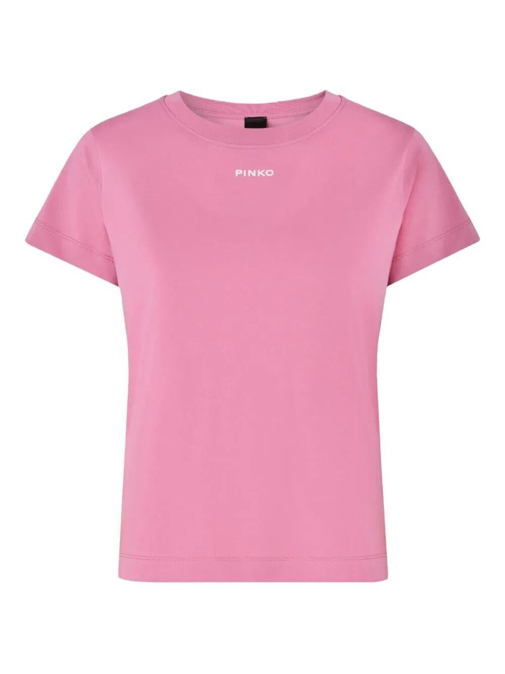 T-Shirt manica corta 100373A34F Q48 PINKO Rosa-di maggio 