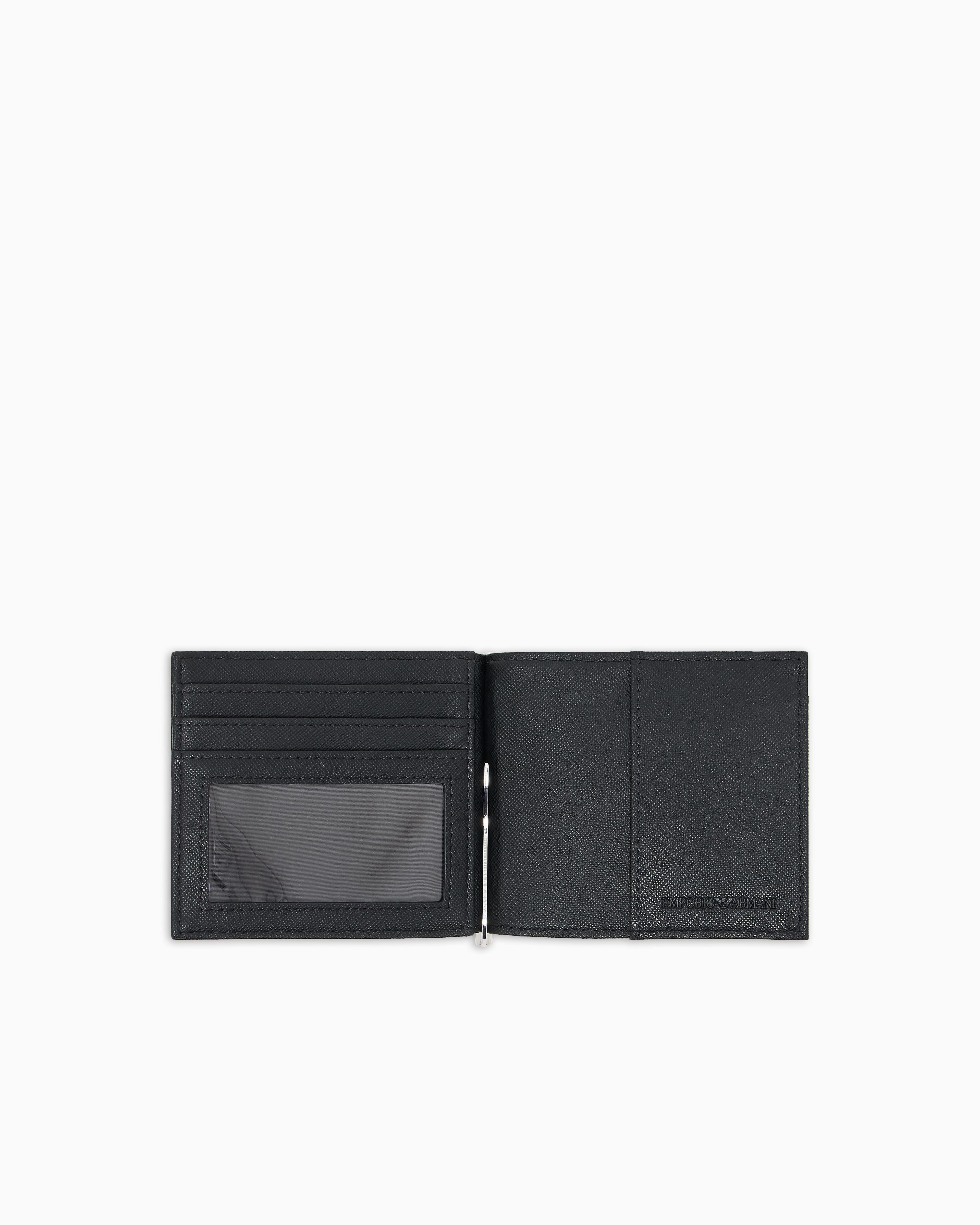 Portafoglio il pelle effetto saffiano Y4R502 Y138E 81072 EMPORIO ARMANI Black 