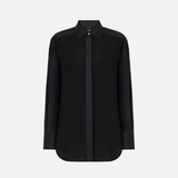 Camicia in popeline e crêpe 105434A2TG Z99 PINKO Nero 