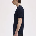 Polo manica corta M3600 T55 FRED PERRY Nvy/swht/bntred 