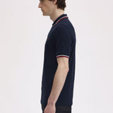 Polo manica corta M3600 T55 FRED PERRY Nvy/swht/bntred 