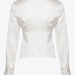 Camicia in satin di seta 100612ZR64 Z05 PINKO Bianco 