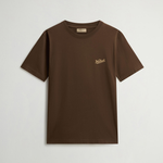 T-Shirt in puro cotone con logo CFWOTE2010MRUT5334 10026 WOOLRICH Slate black 