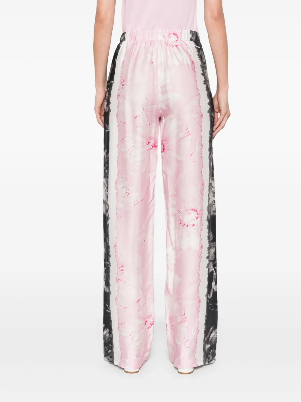 Pantaloni stampa floreale D46EP059ED2 02199 ERMANNO FIRENZE Pink 