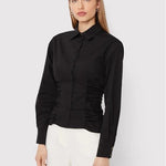 Camicia popeline con arricciatura 1G18CGY817 Z99 PINKO Black 