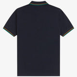 Polo manica corta M3600 86B FRED PERRY Navy/drkcml/spgr 
