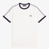 T-Shirt manica corta con fettuccia M4620 129 FRED PERRY Snow white 