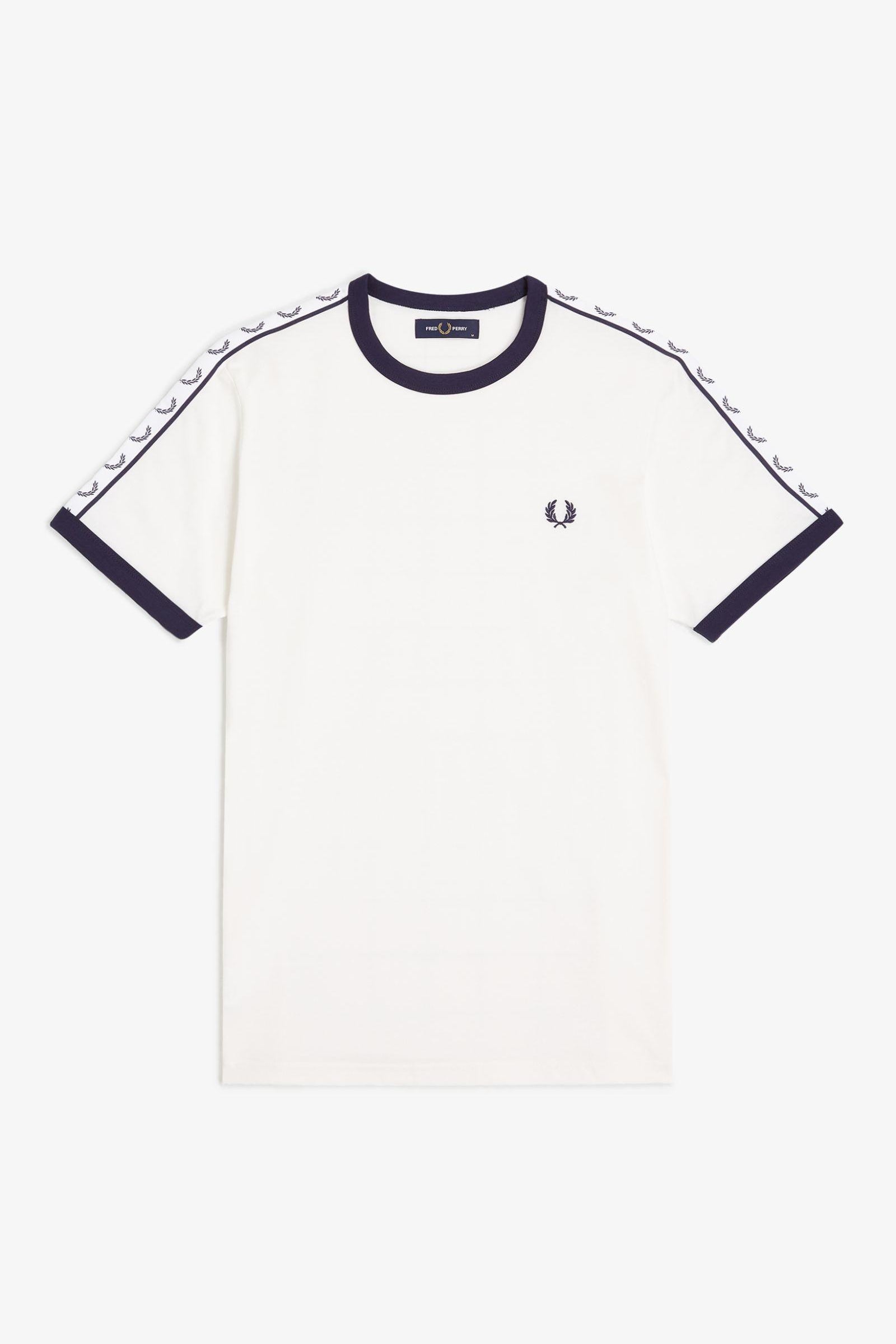 T-Shirt manica corta con fettuccia M4620 129 FRED PERRY Snow white 