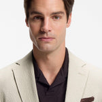 Giacca slim fit in seersucker di cotone elasticizzato 50561894 10279134 01 286 BOSS Open beige 