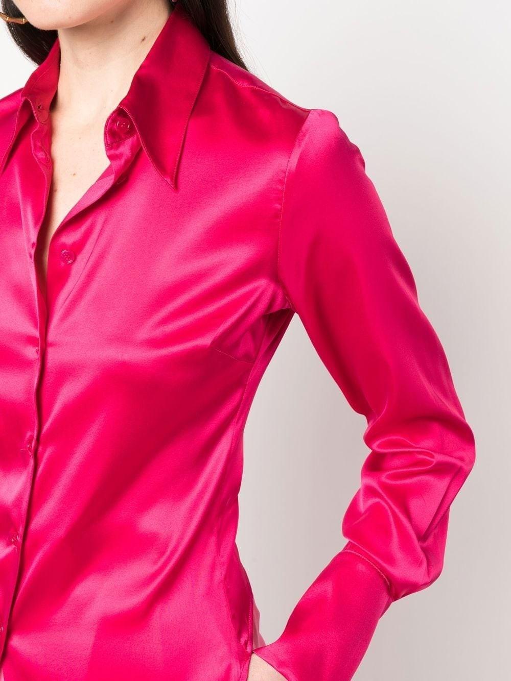 Camicia in satin di seta 100612ZR64 P46 PINKO Pink 