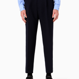 Pantaloni in misto viscosa soft con pinces e tasche a filetto 6R1PC6 1NFTZ 0920 EMPORIO ARMANI Blu navy 