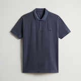 Polo Mackinack tinta in capo in piqué di cotone elasticizzato CFWOPO0065MRUT1483 3989 WOOLRICH Melton blue 