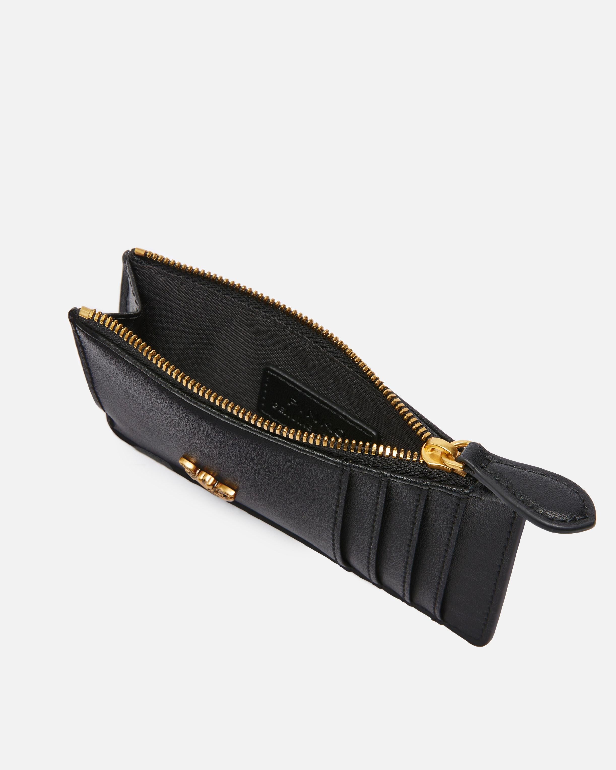 Portacarte in pelle 100251A0F1 Z99Q PINKO Nero-antigue 