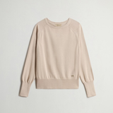 Maglia girocollo in misto cotone CFWWKN2037FRUF5037 8640 WOOLRICH Beige 