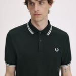 Polo manica corta M3600 T50 FRED PERRY Nightgreen/snwht 