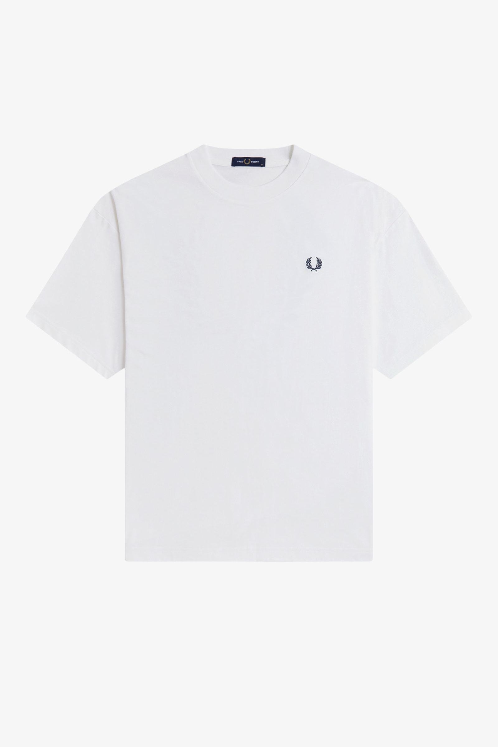 T-Shirt oversize manica corta M2474 129 FRED PERRY Snow white 
